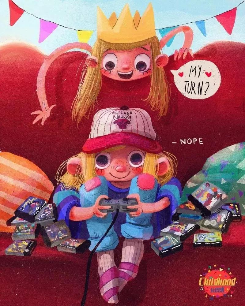 BeatriceBlue，内心有光，所画皆暖，用线条打造童真世界