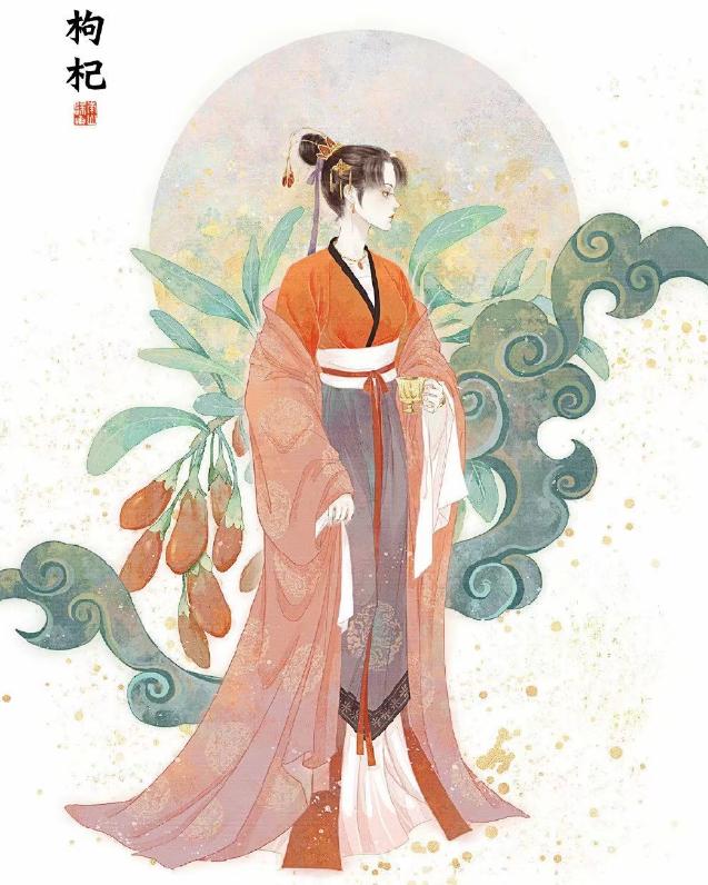 画师大佬将中药拟人，山楂菊花化身小姐姐，山药三七变汉服帅哥