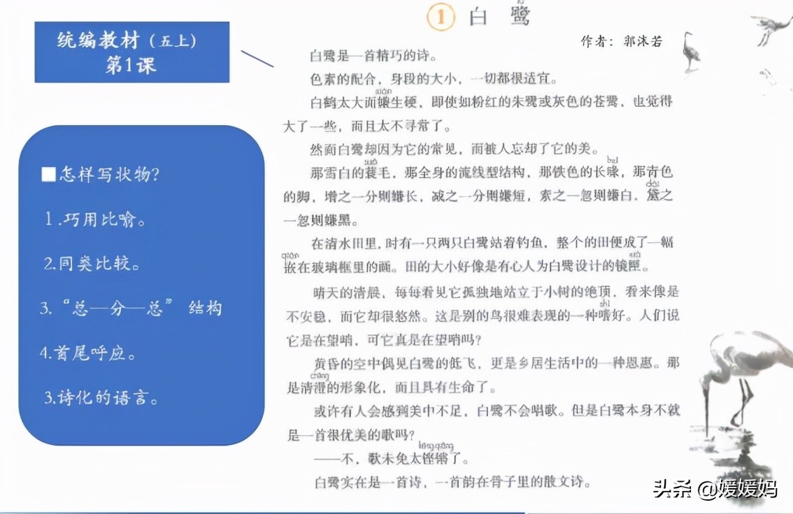 小学语文部编版五年级单元测试题,部编版五年级语文第一单元复习卷