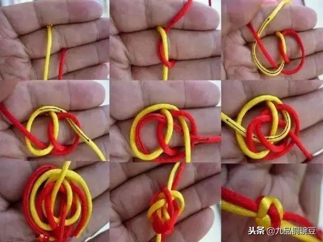 串珠子单绳打结方法慢动作,108颗珠串怎么穿绳打结