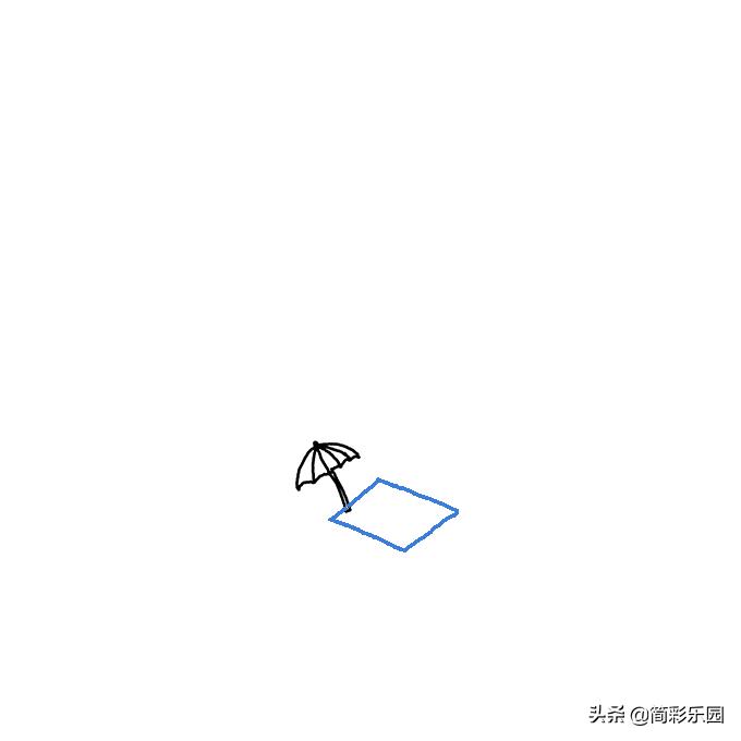 海滩怎么画简笔画,很简单的海滩怎么画用铅笔画