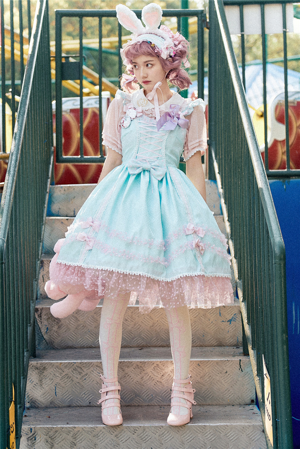 洛丽塔镭射裙高级又减龄,日常穿搭图片洛丽塔lo裙