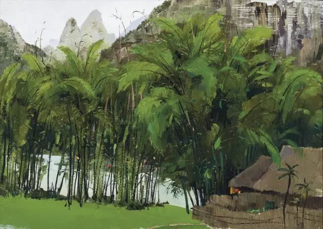 吴冠中江南风光,吴冠中白桦林创意美术