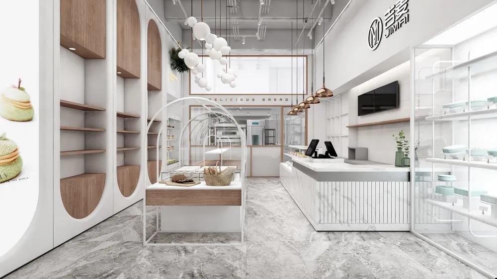 蛋糕店简装修风格图片,新中式蛋糕店极简风格