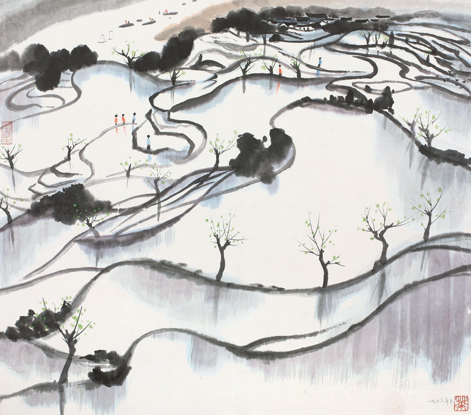 中国70年代的画,怀旧70年代的单张年历画