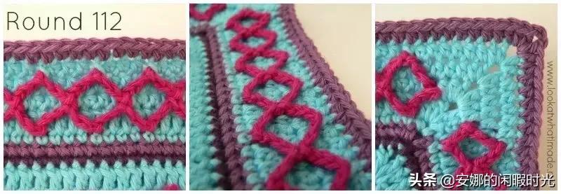 曼陀罗毯子编织教程,苏菲花园曼陀罗毯子钩法高清图解