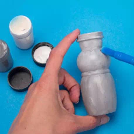 幼儿园元旦手工制作酸奶瓶,玻璃酸奶瓶子创意手工制作