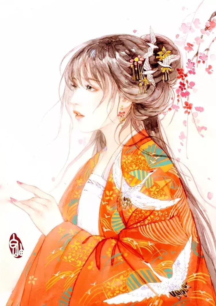 手绘古风少女，唯美灵动，唤起少女们心中的三生三世