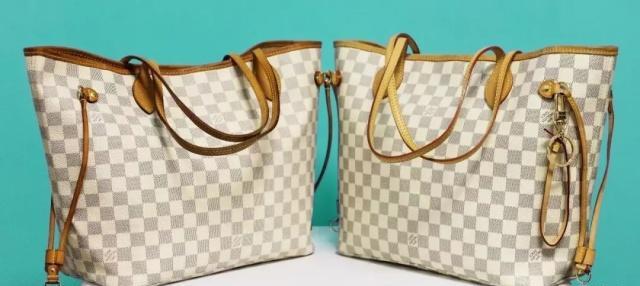 lv白棋盘neverfull真假,lvneverfull老花和白棋盘哪个好看