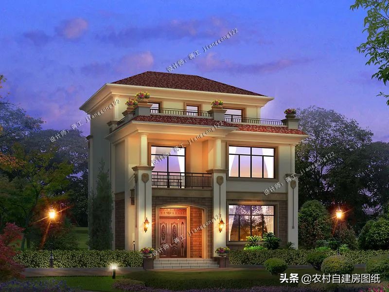 农村三层别墅图片大全带大露台,农村最简单的三层别墅带露台