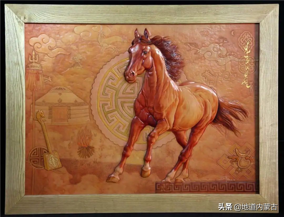 蒙古族手工皮雕包,蒙古族特色民间工艺