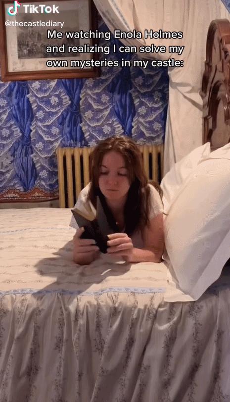 疫情期间住古堡，国外普通女大学生迅速成百万网红，获千万点赞