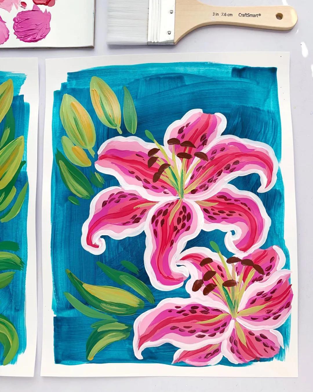 美术创意画幼儿丙烯平涂画,丙烯平涂的正确方法图解