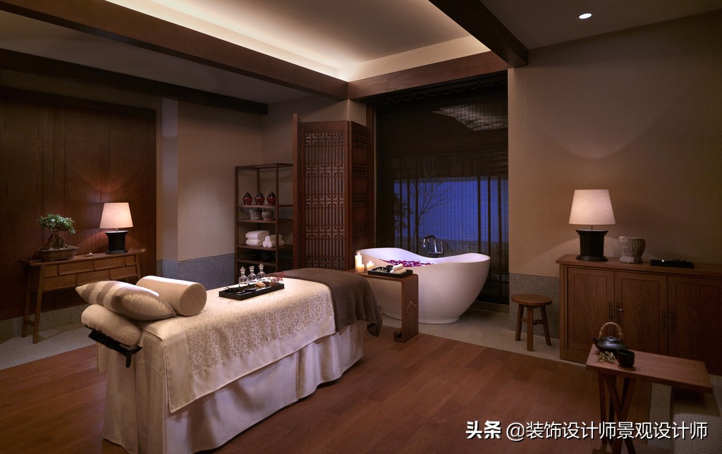 50平米禅意中医养生馆设计图,中医养生理疗会所设计