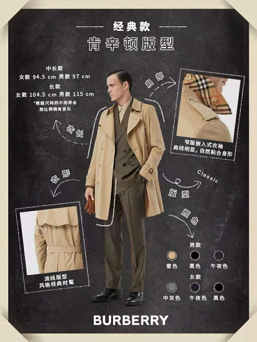 burberry风衣有哪些版型,burberry风衣版型