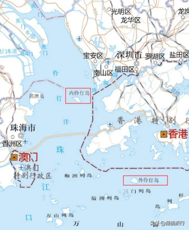 深圳内伶仃岛地图,深圳内伶仃岛可以上去吗