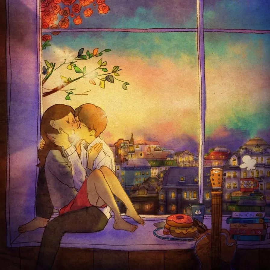 这些画也太甜了吧!!!看完只想谈!恋!爱