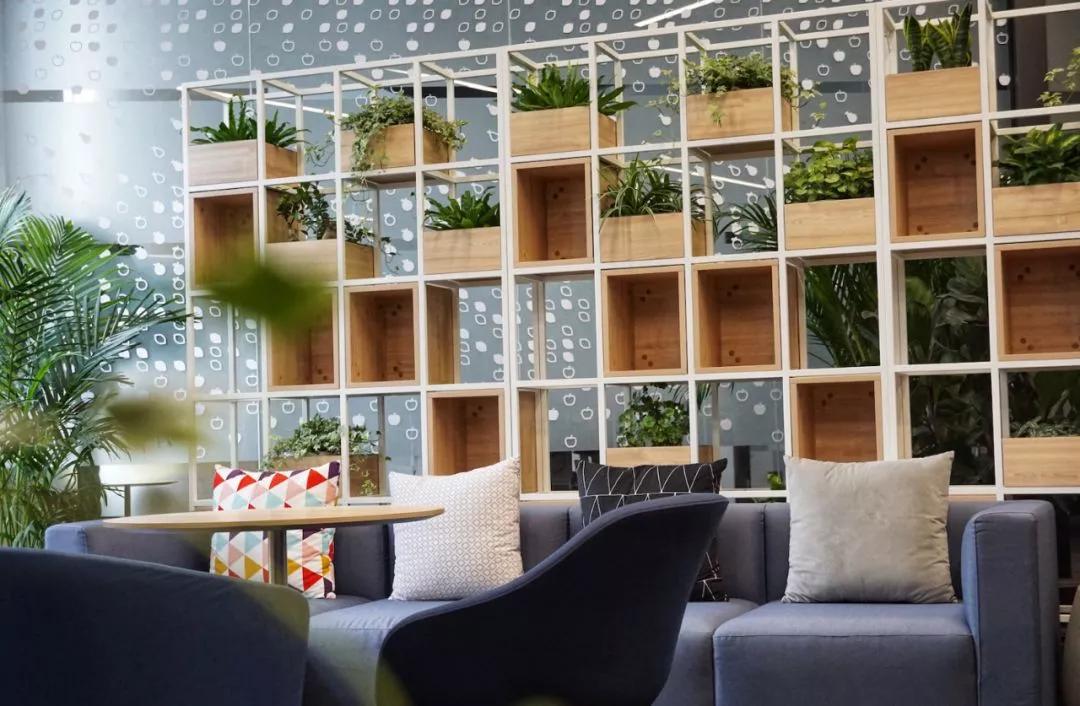 办公室植物墙装修,办公室装修什么墙最好