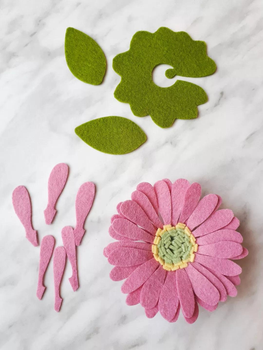 不织布仿真花束制作方法,不织布立体花制作教程清明节