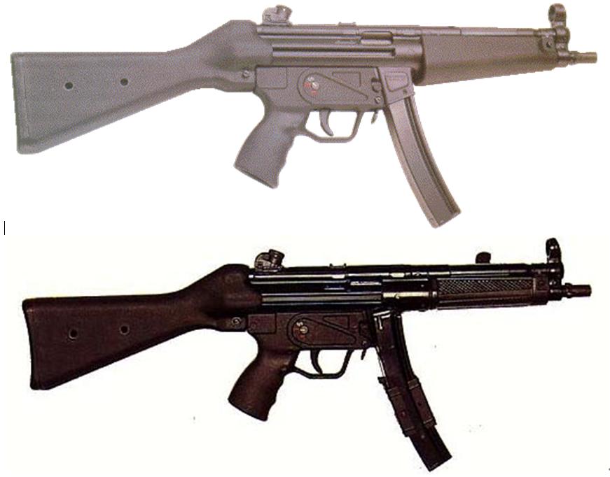 mp5冲锋枪0.45口径,现实中的mp5冲锋枪