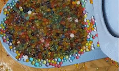 法国网红把吸水珠倒在浴缸里,法国网红泡泡球堵下水道