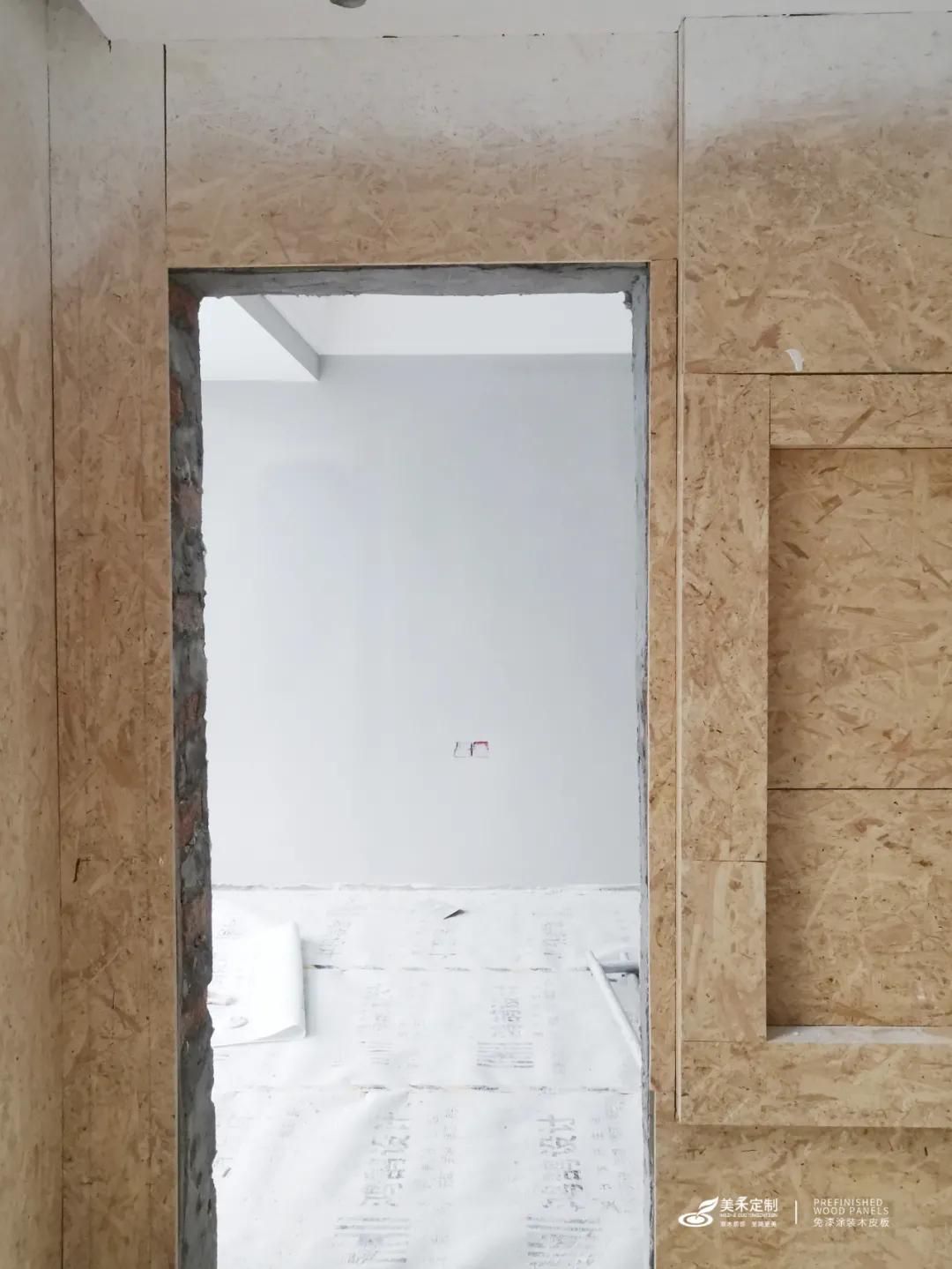 墙面用定向刨花板打底，品质首选