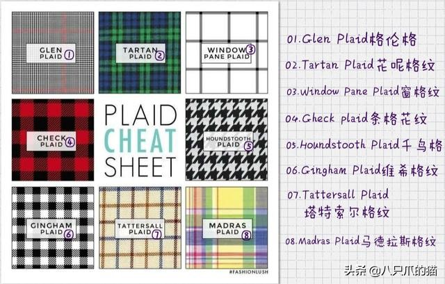 两种不同格纹搭配,格纹搭配法则