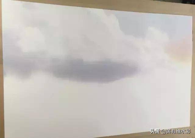 水彩画山风景入门,远山画法入门教程