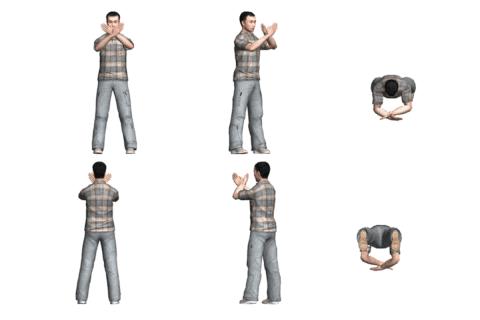 二十四式太极拳动画全方位展示,太极拳二十四式中第18至23式教学