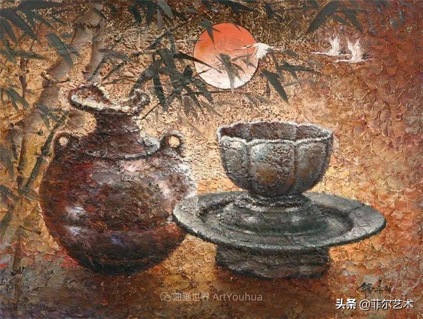 韩国画家朱世柱的作品非常出色，温暖、音乐和神秘