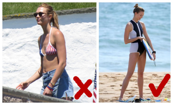 泳装正确打开方式,高叉泳装的正确穿法