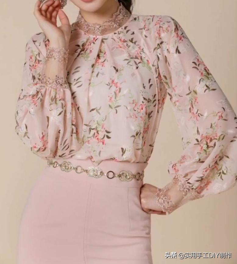 布艺花边造型手工,贝彩布艺落肩袖连衣裙裁剪教程