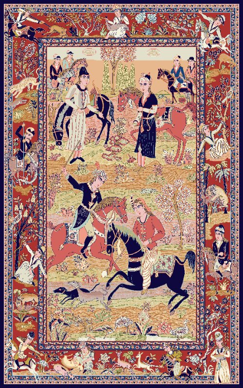 地面上的手工真丝波斯地毯，让西方的皇室贵族迷恋了近千年