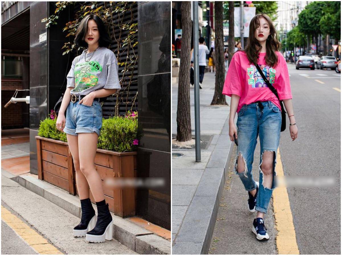 夏季t恤干净舒服的穿搭,白t恤韩系风格穿搭夏季