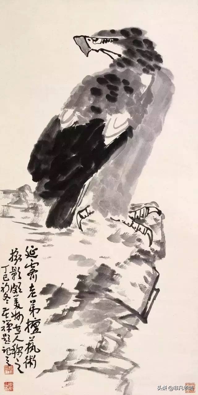 中国画名家画鹰作品,中国画画鹰