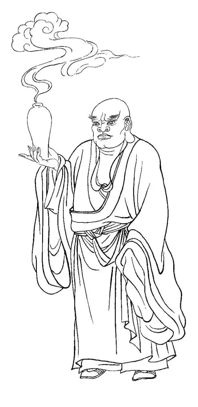 李公麟白描十八罗汉图,白描罗汉图全集