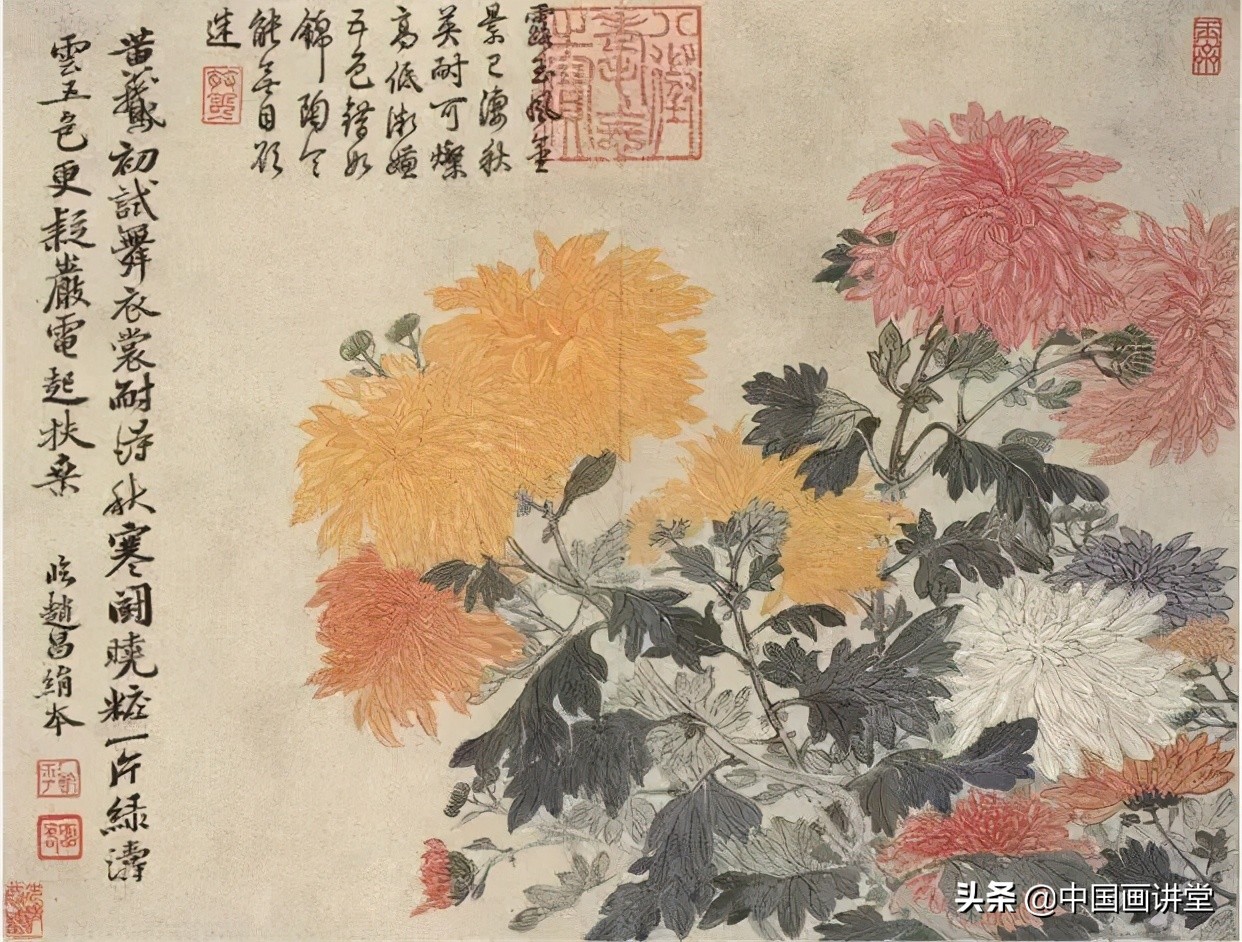 如何形容画家笔下的梅菊花,历代名家画菊花作品