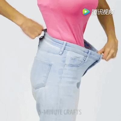裤腰太小了教你一招变大神器,牛仔裤腰大了怎么剪一刀改小