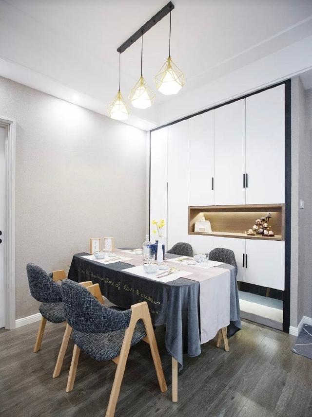 90平米小户型卡座餐厅装修效果图,70平米小户型装修客餐厅一体