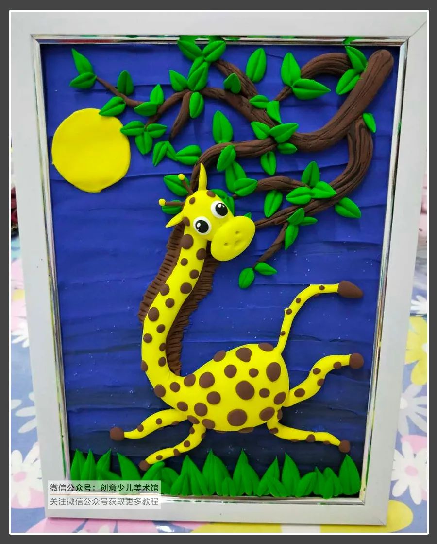 简单粘土画的100种做法,轻粘土浮雕圆形作品图片大全