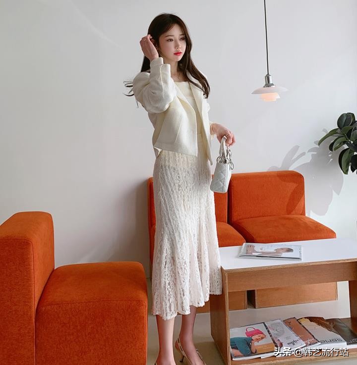 韩版穿搭女装高级感春,女装毛衣新款韩风搭配