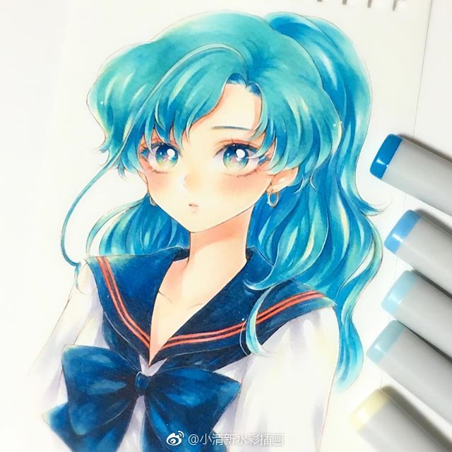 画画人物手绘马克笔,马克笔手绘漫画人物火影