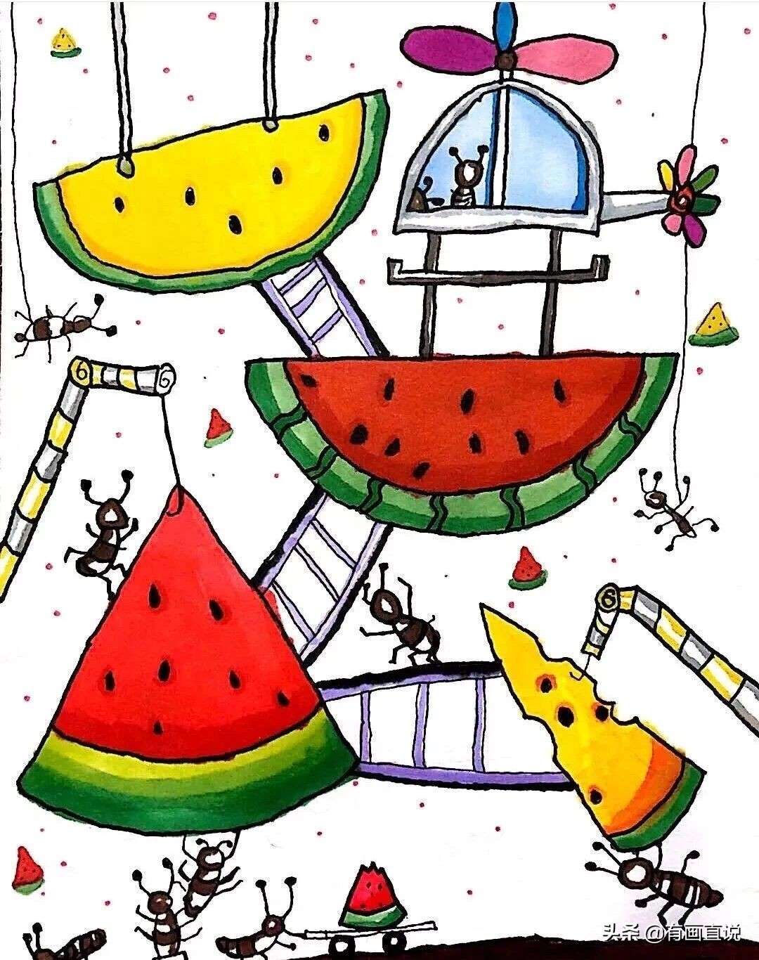 儿童创意画9-12岁,儿童创意画7-8岁创意画入门教程