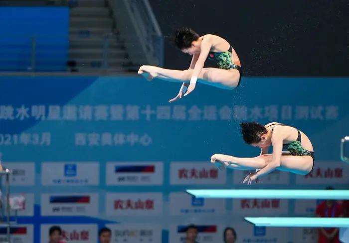十四运会跳水比赛花絮,十四运跳水测试赛礼仪采访