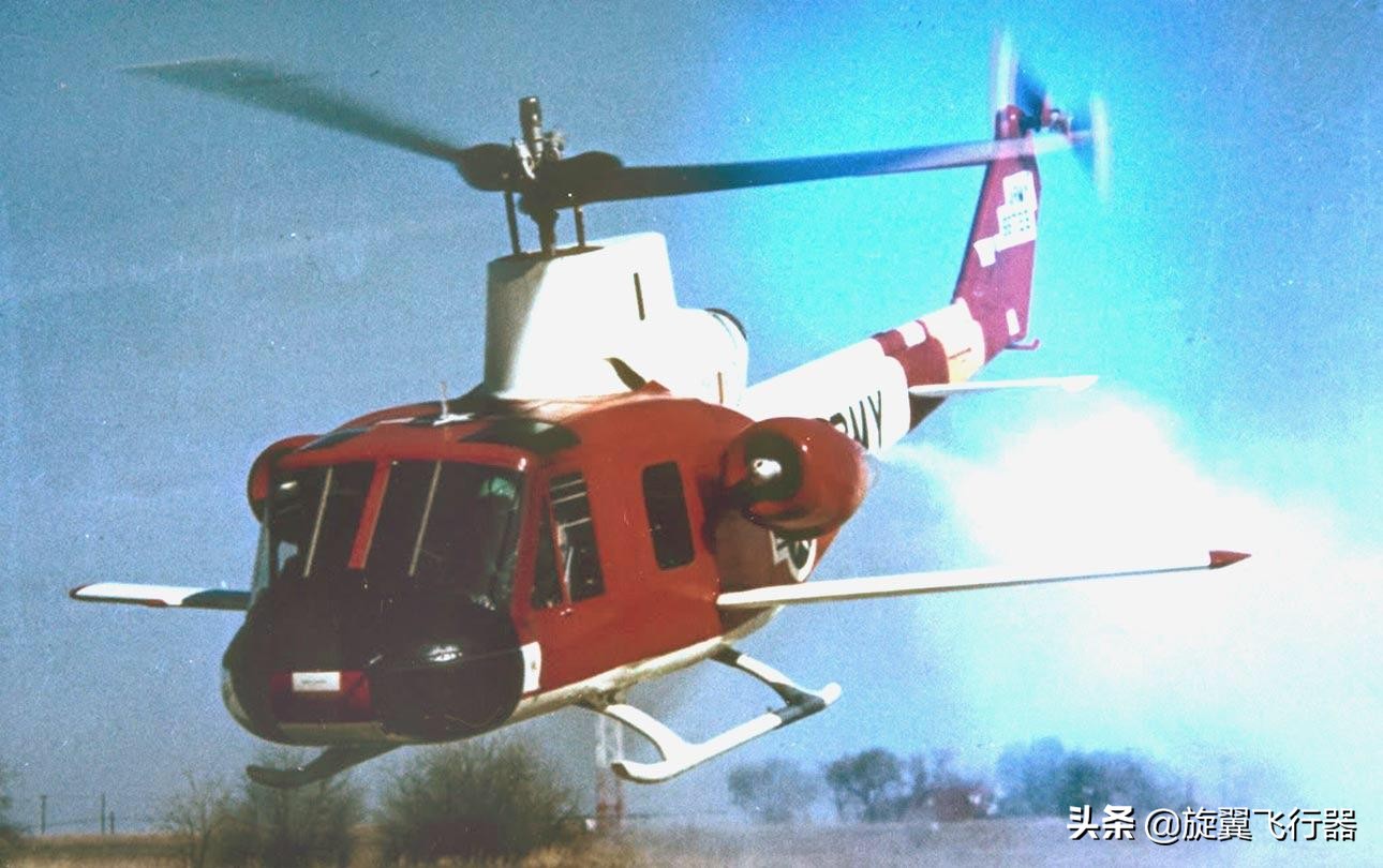 贝尔高速复合式直升机初尝试，加装喷气发动机和机翼的贝尔533