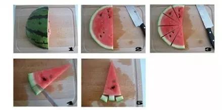 西瓜花切法大全,西瓜果盘的切法