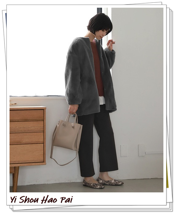 草绿茧型大衣怎么搭配好看,羊毛大衣各种颜色穿搭