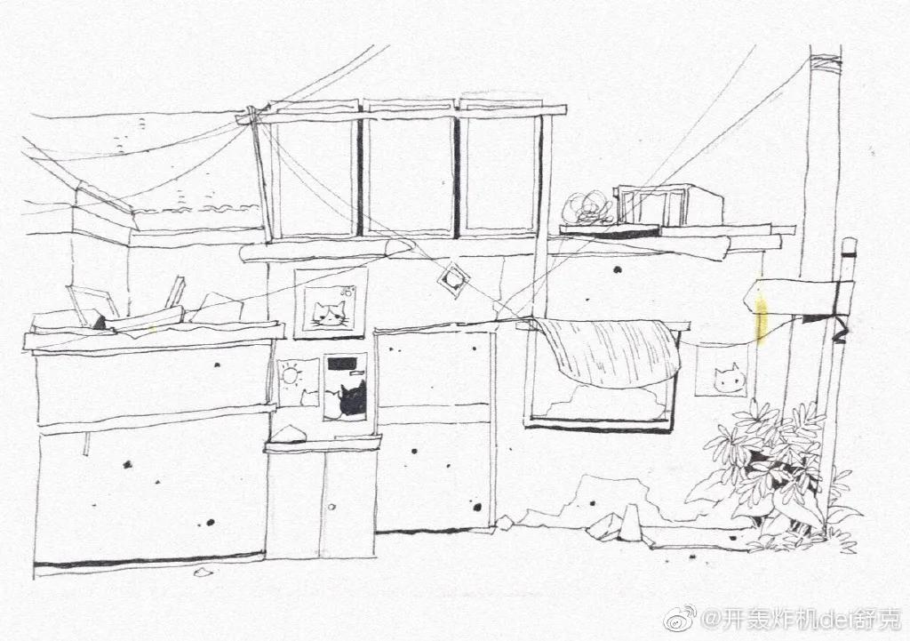 意境钢笔水彩画步骤,钢笔水彩画临摹简单入门