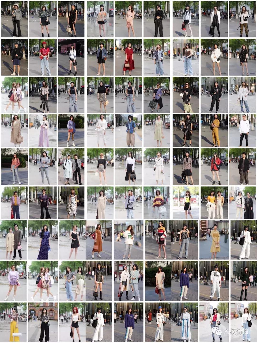 街拍绿色气质v领,街拍大v领