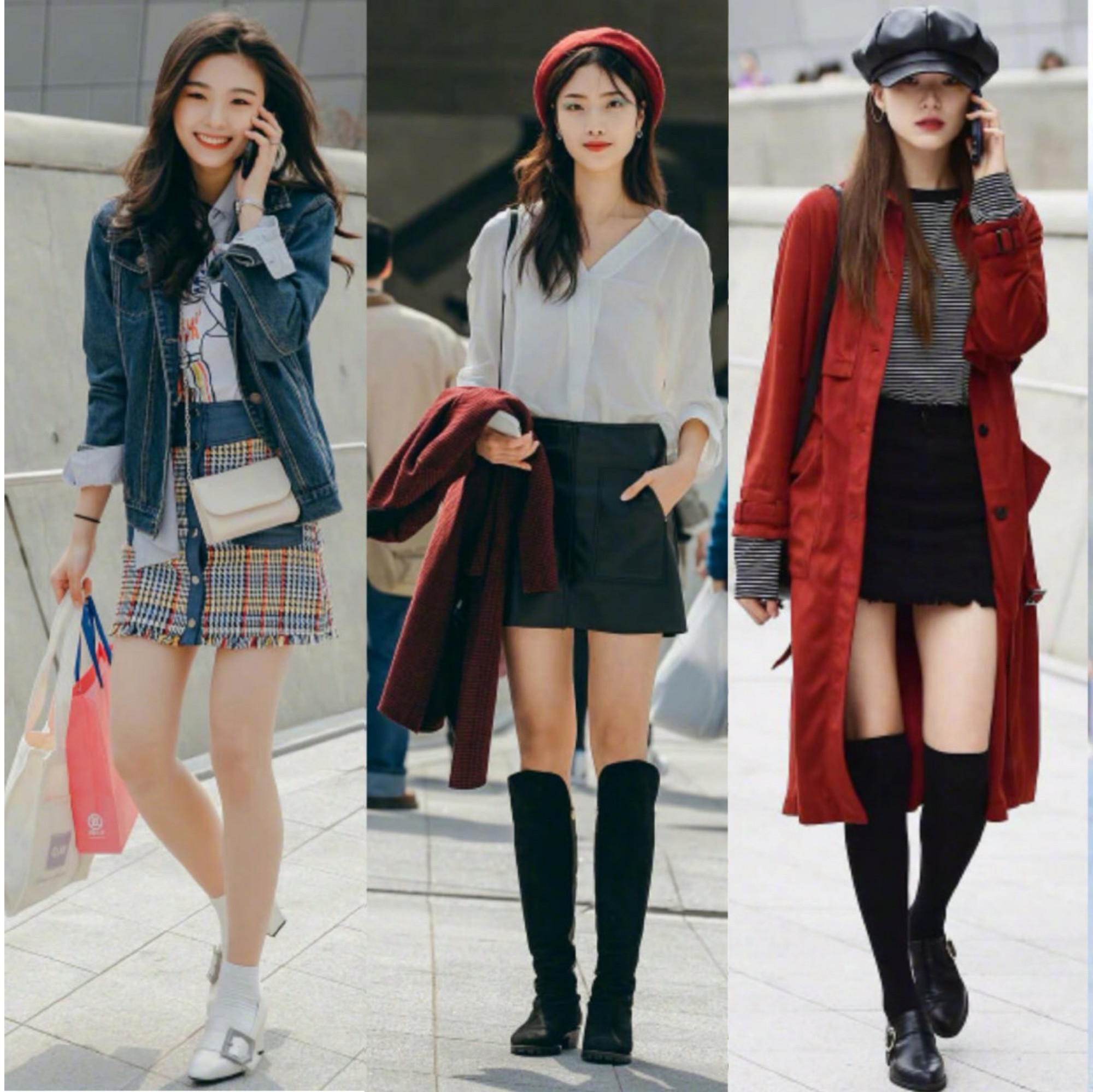2019韩国时尚穿搭街拍,韩国街拍美女惊艳的穿搭